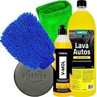 Kit Completo Lava Autos: Shampoo Vintex 1,5L, V-Mol 500ml e Acessórios Karbox para Brilho Impecável - imagem 2