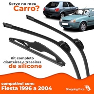 Kit 3 Palhetas Limpador Para-brisa Silicone Ford Fiesta 1996-2004 - Visão Clara e Segura - imagem 4
