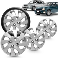 Kit 4 Calotas Corsa Classic Aro 13 Prata Grid - Design Esportivo e Proteção - imagem 1