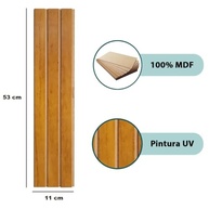 Cabeceira Ripada para Cama Casal, Queen e King em MDF 253x106cm Autoadesiva - Moderna e Fácil Instalação - imagem 5