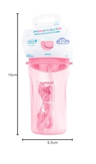 Pimpolho Copo Inclinado com Canudo e Cordinha 380ml - Estilo Feminino - imagem 3