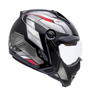 Capacete Aberto Peels Mirage Steel Preto/Vermelho: Conforto, Segurança e Estilo com Queixeira Removível e Óculos Solar - imagem 1