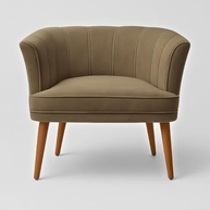 Poltrona Ergonômica Cappuccino para Sala de Espera | Tecido Veludo e Estrutura Resistente - imagem 4