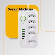 Extensão Elétrica 5 Tomadas com USB-C: Carregamento Rápido e Segurança para Seus Dispositivos - imagem 4