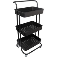 Carrinho Organizador Multiuso com Rodinhas - 3 Prateleiras Espaçosas e Design Moderno para Casa e Escritório - imagem 2