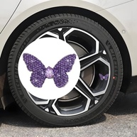 Tampas de Válvula Borboleta Bling Diamond para Carro - Proteção e Estilo Roxo - imagem 4