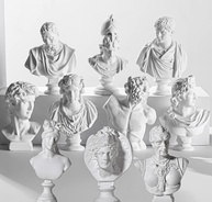 Conjunto de 10 Estátuas de Busto Grego em Resina - Decoração Clássica para Casa e Presente - imagem 1