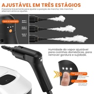 Vaporizador e Higienizador a Vapor 2500W - Limpador Portátil com Tanque 1600ml para Casa e Carro - imagem 4