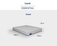 Luuna Colchão Essential Casal 138x188cm - Espuma D28 Extra Firme e Ortopédico com Ventilação Aircell - imagem 4