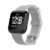 Pulseira de Silicone Cinza Ltimports para Fitbit Versa, Versa 2 e Versa Lite - Conforto e Estilo - imagem 2