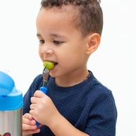 Conjunto de Colher e Garfo Infantil Clingo - Seguro, Anatômico e Livre de BPA - imagem 5
