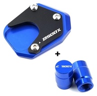 Kit Ampliador de Cavalete Lateral e Válvula de Pneu CNC para Honda CB500X (2013-2022) - Preto - imagem 5