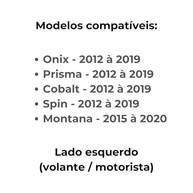 Quebra-Sol Cinza Esquerdo Onix, Prisma, Cobalt, Spin e Montana (2012-2020) com Espelho - Peça de Reposição Premium - imagem 3