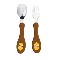 Kit Talher Infantil Garfo e Colher Coruja Colorido - Seguro e Divertido para Crianças - imagem 2