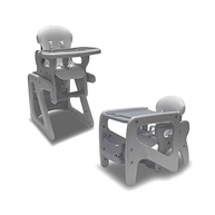 Cadeirão 2 em 1 com Mesinha Baby Style Cinza - Conforto e Diversão até 18kg - imagem 2