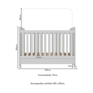 Berço Americano 3x1 com Colchão Incluso e Rodízios Pimpolho - Transforme com Estilo e Conforto! - imagem 4