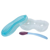 Prato com Divisória e Colher de Silicone Azul Clingo - Seguro, Ergonômico e Livre de BPA - imagem 3