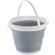 Balde Dobrável Retrátil 5L em Silicone com Alça - Portátil e Resistente para Limpeza, Viagens e Camping - imagem 1