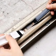 Kit Limpeza Profunda para Trilhos e Frestas - Esponja e Escova com Pá Embutida - imagem 4