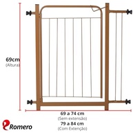 Portão Pet de Segurança com Extensor - 69 a 84cm | Proteja seu Lar com Estilo e Segurança - imagem 4