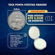 Porta Hóstia Grande em Teca Eucarística Cordeiro - Armazenamento Sagrado com Estilo e Segurança - imagem 4