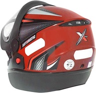 Capacete FW3 Automático Vermelho e Prata 60: Leveza e Segurança com Viseira Cristal - imagem 4