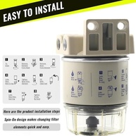 Kit Filtro de Combustível e Separador de Água Marítimo Completo para Motores a Gás e Diesel - imagem 4