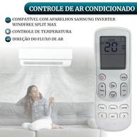 Controle Remoto Samsung Inverter: LCD Digital para Ar Condicionado Slip Max e Windfree - imagem 4