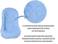 Capa Protetora 2 Peças Algodão Azul Bebê para Cadeirinha de Carro - Conforto e Segurança - imagem 4
