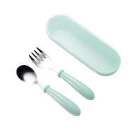Conjunto de Talheres para Bebês em Aço Inoxidável - Seguros, Ergonômicos e Fáceis de Segurar - imagem 1