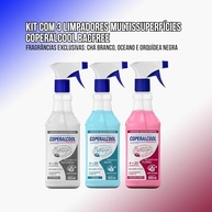 Kit 3 Coperalcool 500ml Multiuso Perfumado | Chá Branco, Oceano e Orquídea Negra | Limpa, Perfuma e Protege Várias Superfícies - imagem 3