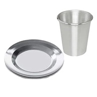 Kit Copo + Prato Alumínio Reforçado - Merenda Escolar Durável e Seguro - imagem 2