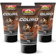 KIT 3 Limpa Couro Automotivo Pro Auto: Hidratação e Revitalização Profissional 150g - imagem 2