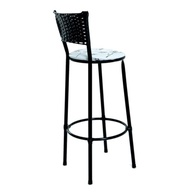 BANQUETA ALTA ENCAPADA BRANCO FLORIDO - Estilo e Conforto para Cozinha, Bar e Área Gourmet - imagem 4