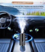 Umidificador de Ar Ultrassônico 260ML LED: Difusor de Perfume e Purificador com Partida Automática para Carro (Preto) - imagem 4