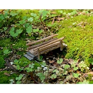 Estatueta Miniatura de Ponte de Madeira para Jardim e Terrário - Decoração Encantadora em Resina - imagem 5