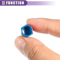 Kit 8 Tampas de Válvula de Pneu Alumínio Hexagonal Azul Celeste - Carros, Motos e Bikes - imagem 3