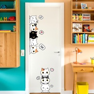 Adesivo Infantil de Gatinhos Lavável - Seguro e Criativo para Decoração de Quarto de Bebê e Criança - imagem 1
