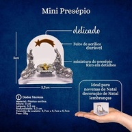 Mini Presépio de Natal Branco e Prata - Lembrancinha Encantadora para Decoração e Presente - imagem 4