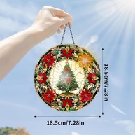 Acrílico Colorido Suncatcher - Decoração de Janela com Design de Vitral para Natal e Ambientes - imagem 3