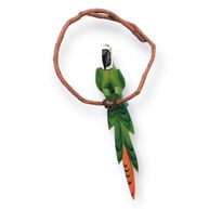 Arara de Galho em Madeira Pintada à Mão - Decoração Natural e Vibrante para Jardins e Interiores - imagem 5