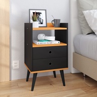 Mesa de Cabeceira Dream com 2 Gavetas e Design Retrô - Ideal para Quarto Moderno - imagem 1
