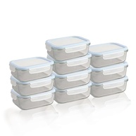 Conjunto 10 Potes de Vidro 640ml com Tampa Hermética - Ideal para Refeições e Organização - imagem 2