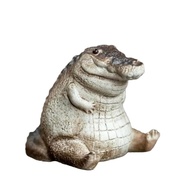 Estátua de Jacaré Decorativa em Resina - Mini Ornamento Fofinho para Jardim e Ambientes Internos - imagem 5
