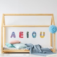 Adesivo de Parede Infantil Letras Vogais - Decore com Estilo e Aprendizado! - imagem 2