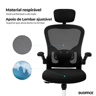 Cadeira de Escritório Presidente Vegas Relax - Apoios Ajustáveis e Tela Mesh Respirável - imagem 5
