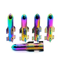 10 peças de carros e bicicletas. Motocicleta. Tampa de válvula colorida universal para veículos elétricos (foguete colorido de 50 mm) - imagem 2