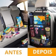 Organizador de Carro Multiuso com Suporte para Tablet e Copos - Essencial para Uber e Viagens! - imagem 5
