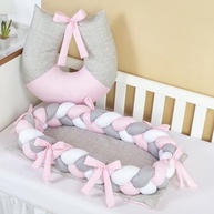 Almofada de Amamentação Rosa com Redutor Portátil para Bebês - Conforto e Segurança em Qualquer Lugar - imagem 3