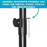 Suporte Tripé de Chão para Caixa de Som Profissional - Altura Ajustável e Compacto - imagem 5